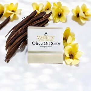 Vanilla Olive Oil Bar Soap with Loofah — All-Natural & Handcrafted